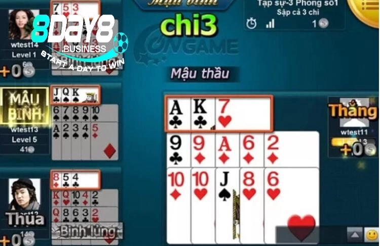 Luật chơi game bài Mậu Binh