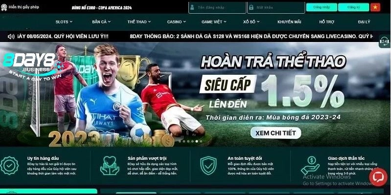 Chương trình hoàn trả tiền thua cược có 1-0-2